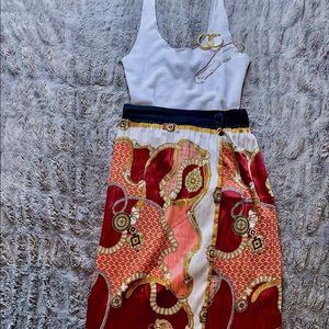 Zara Silk Scarf Midi Skirt